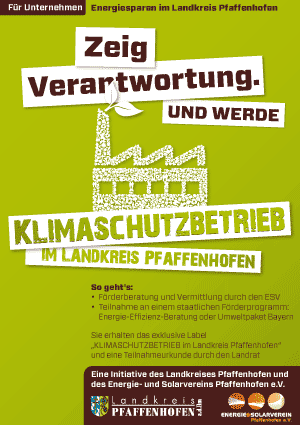 Werde Klimaschutzbetrieb im Landkreis Pfaffenhofen